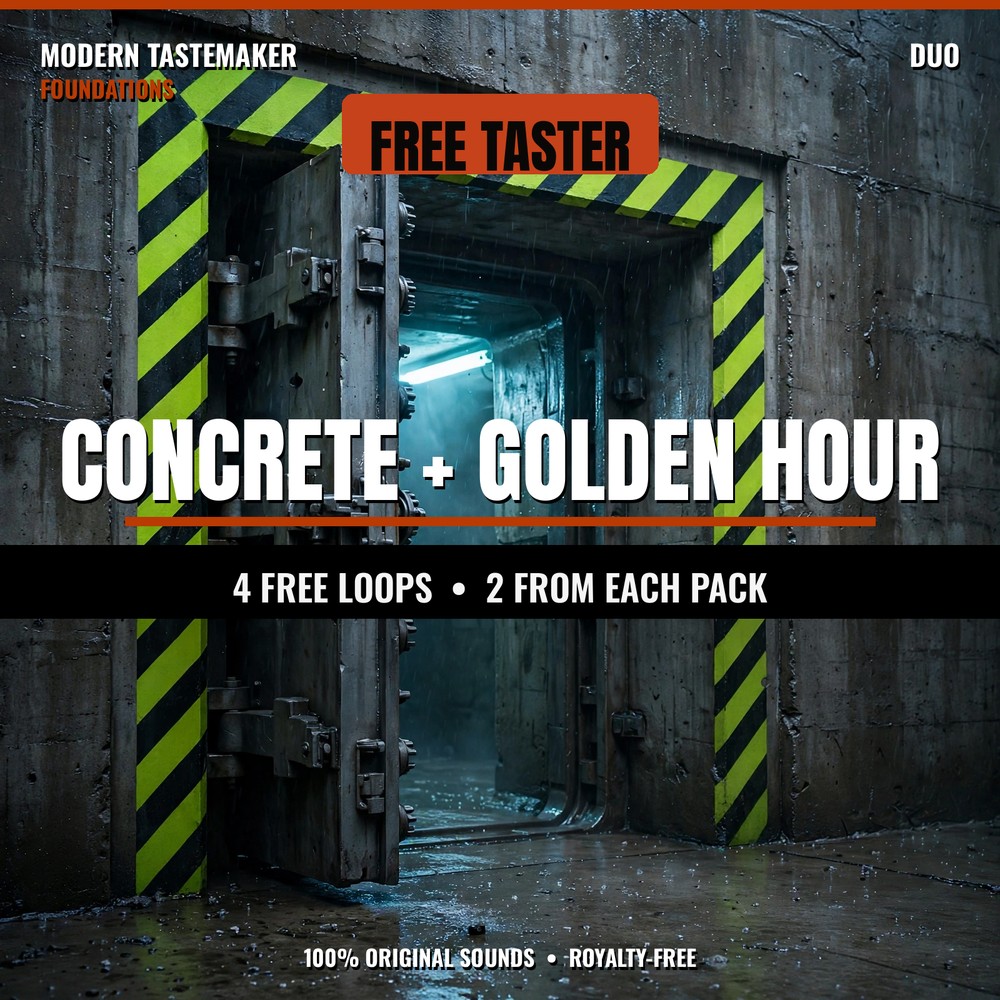CONCRETE + GOLDEN HOUR TASTER — Free Techno & House Drum Loops cover art