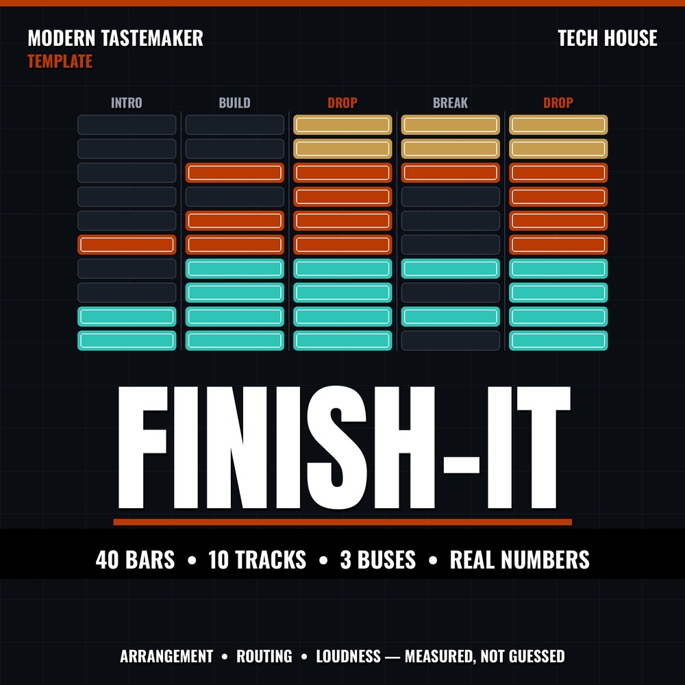 FINISH-IT TEMPLATE — The Arrangement & Mixdown Workbook cover art