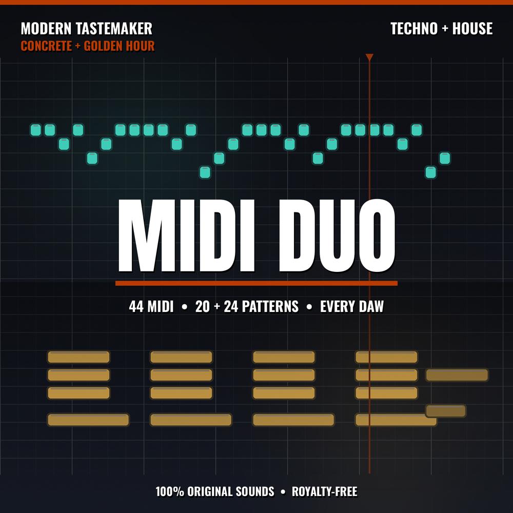MIDI DUO — CONCRETE + GOLDEN HOUR MIDI Editions cover art